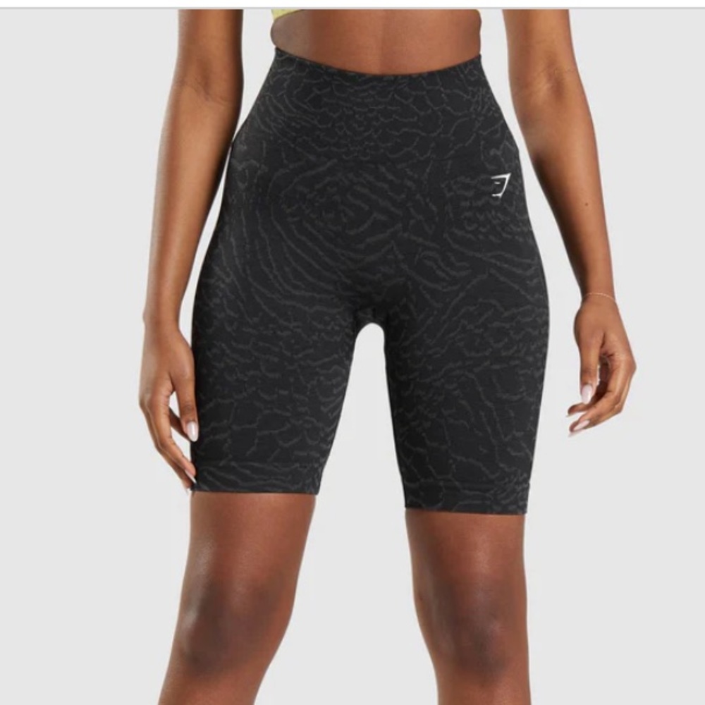 Gymshark Adapt Animal Seamless Cycling Shorts - Black